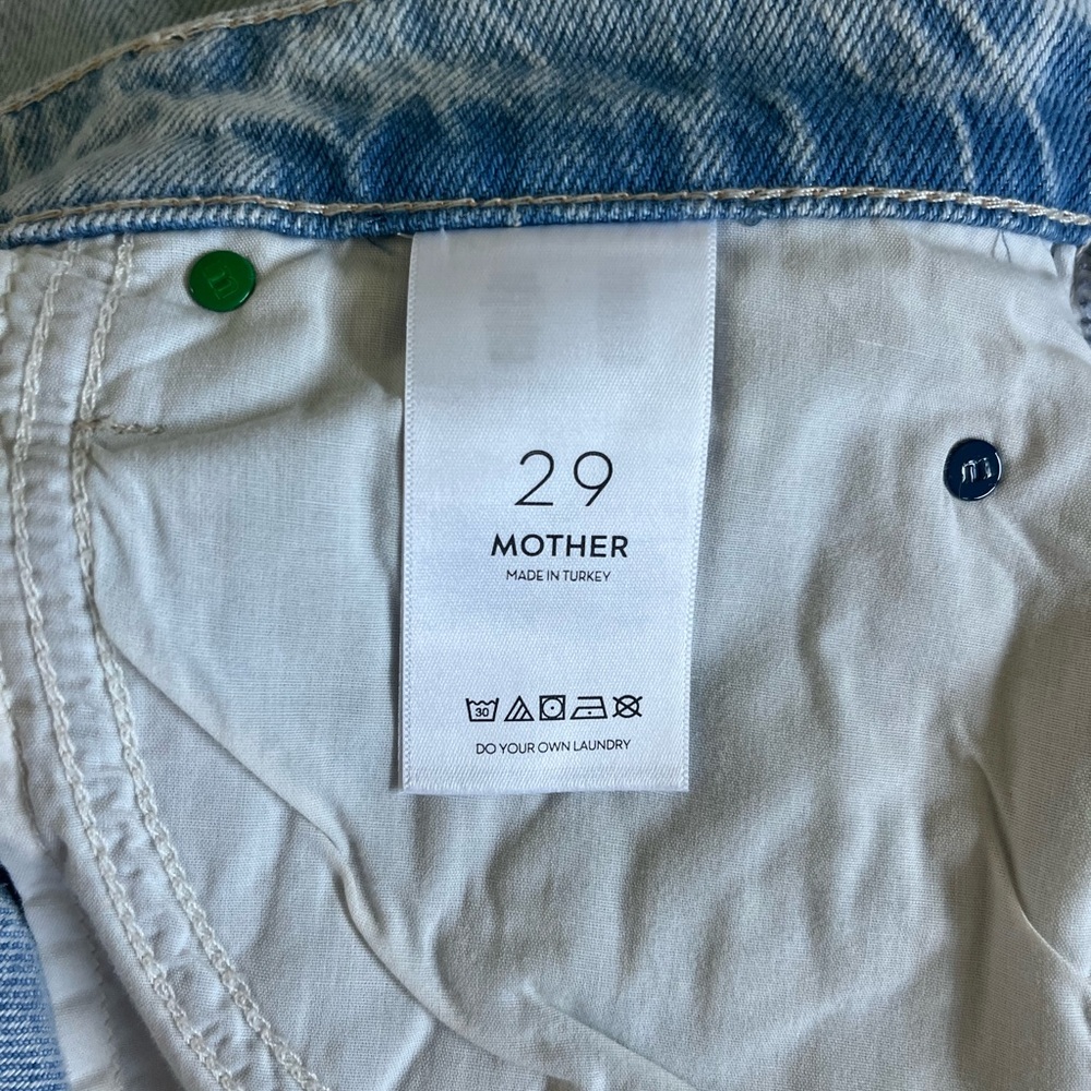 MOTHER Nacho Double Dip High Rise Wide Leg Jeans Deep Fried Color - Picture 10 of 13